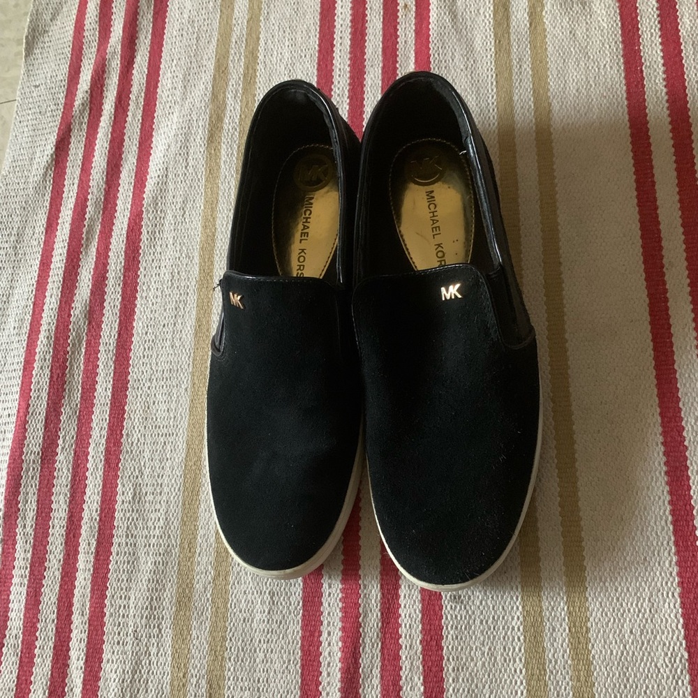 MK suade slip-on shoes for women